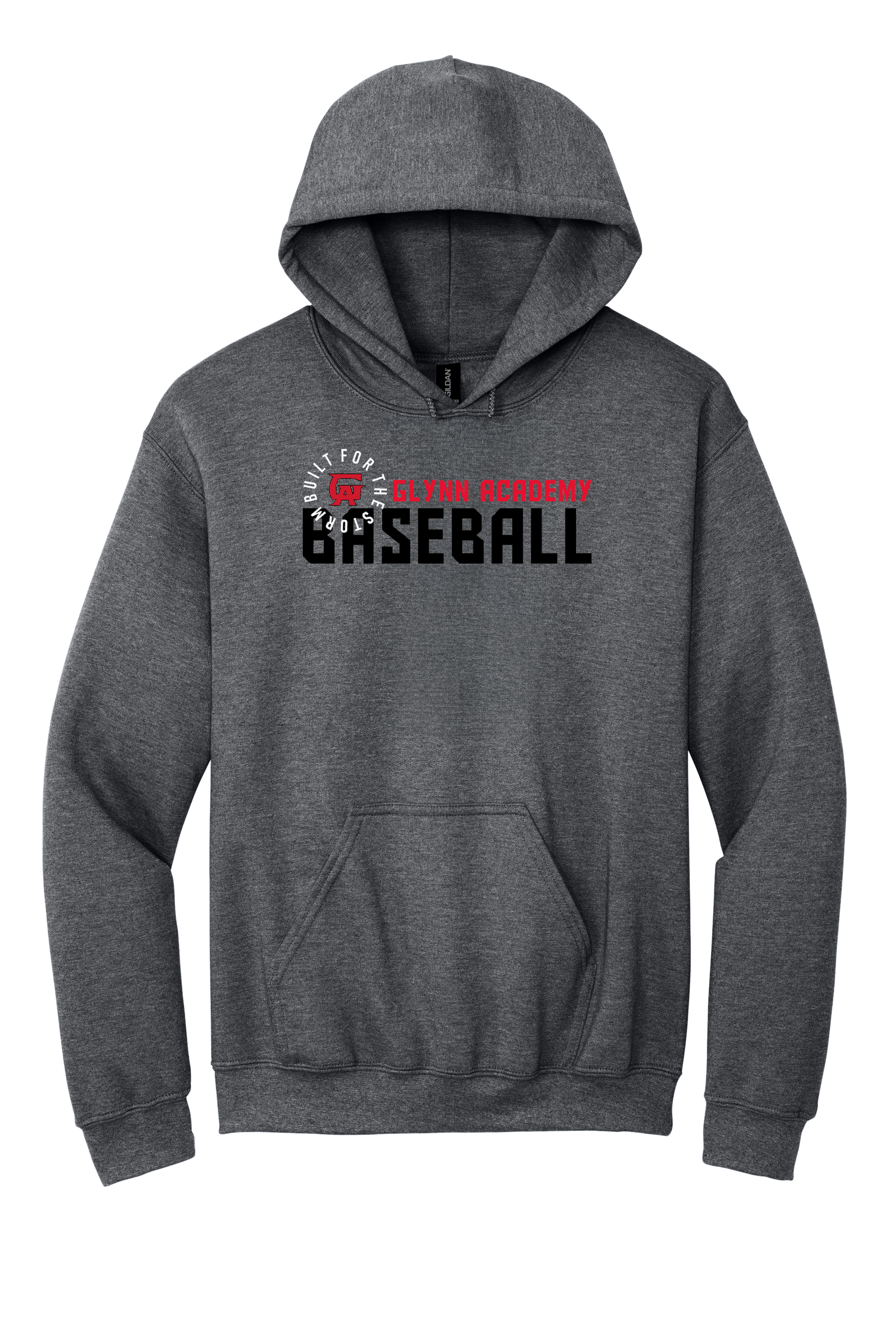 GA-HOODIE GLYNN ACADEMY BASEBALL BUILT FOR THE STORM LOGO 2026