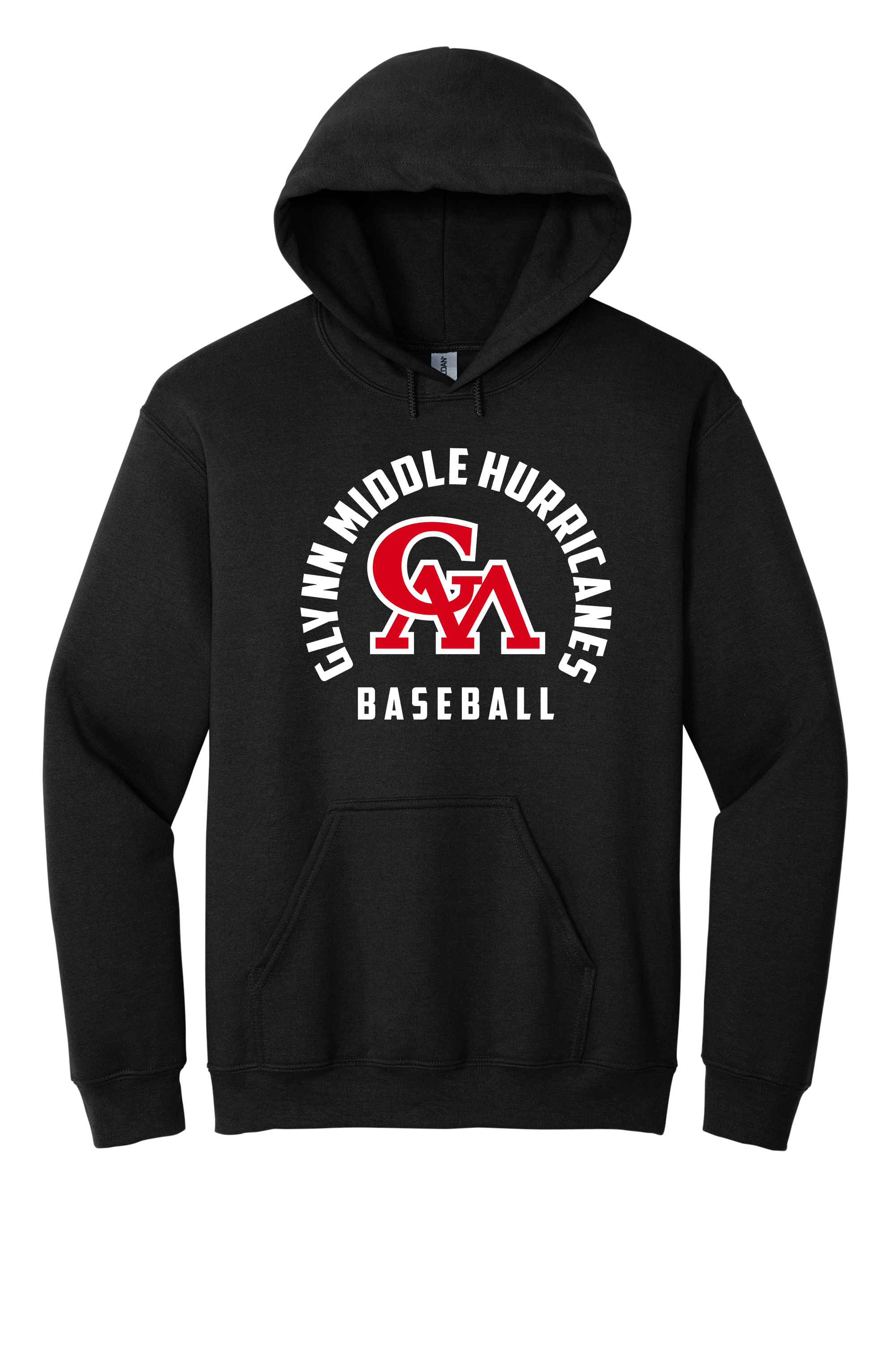 Glynn Middle Baseball Hoodie-Round GM Logo-Adult