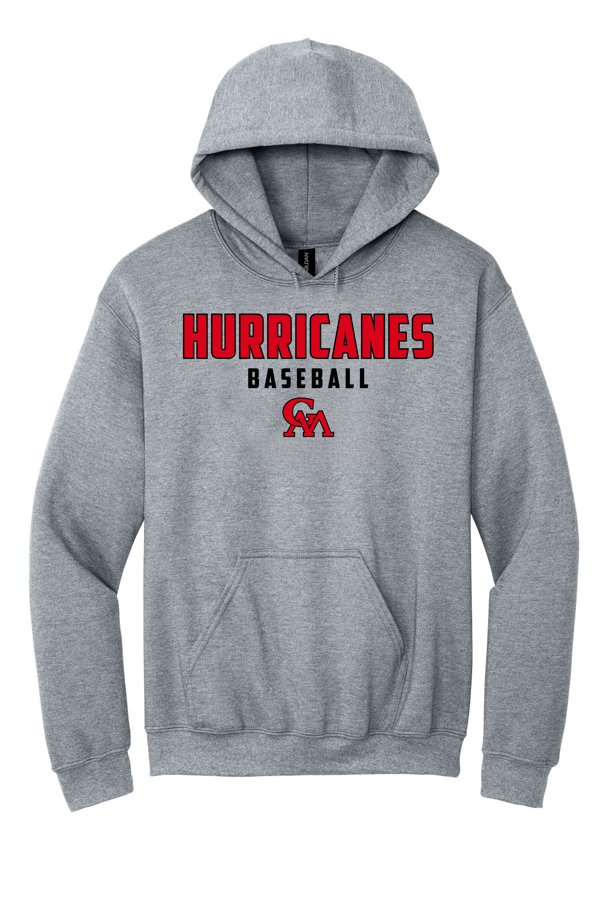 Glynn Middle Baseball Hoodie- Hurricanes Baseball Logo- Adult