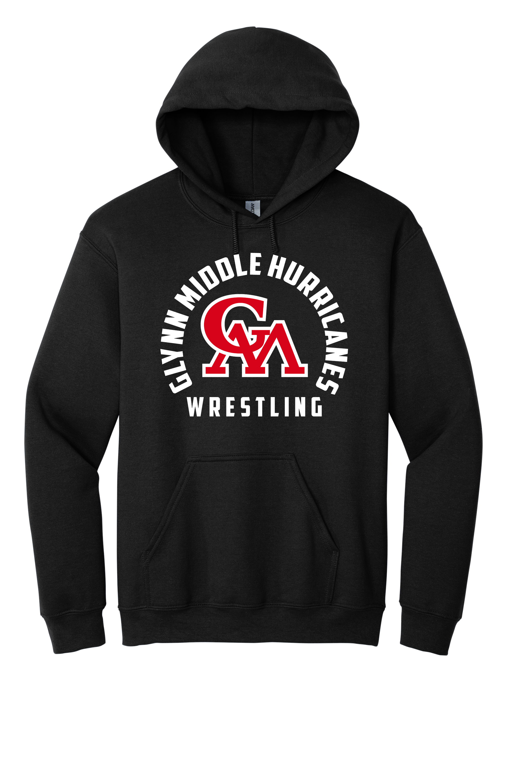 Glynn Middle-Wrestling Hoodie-GM Logo