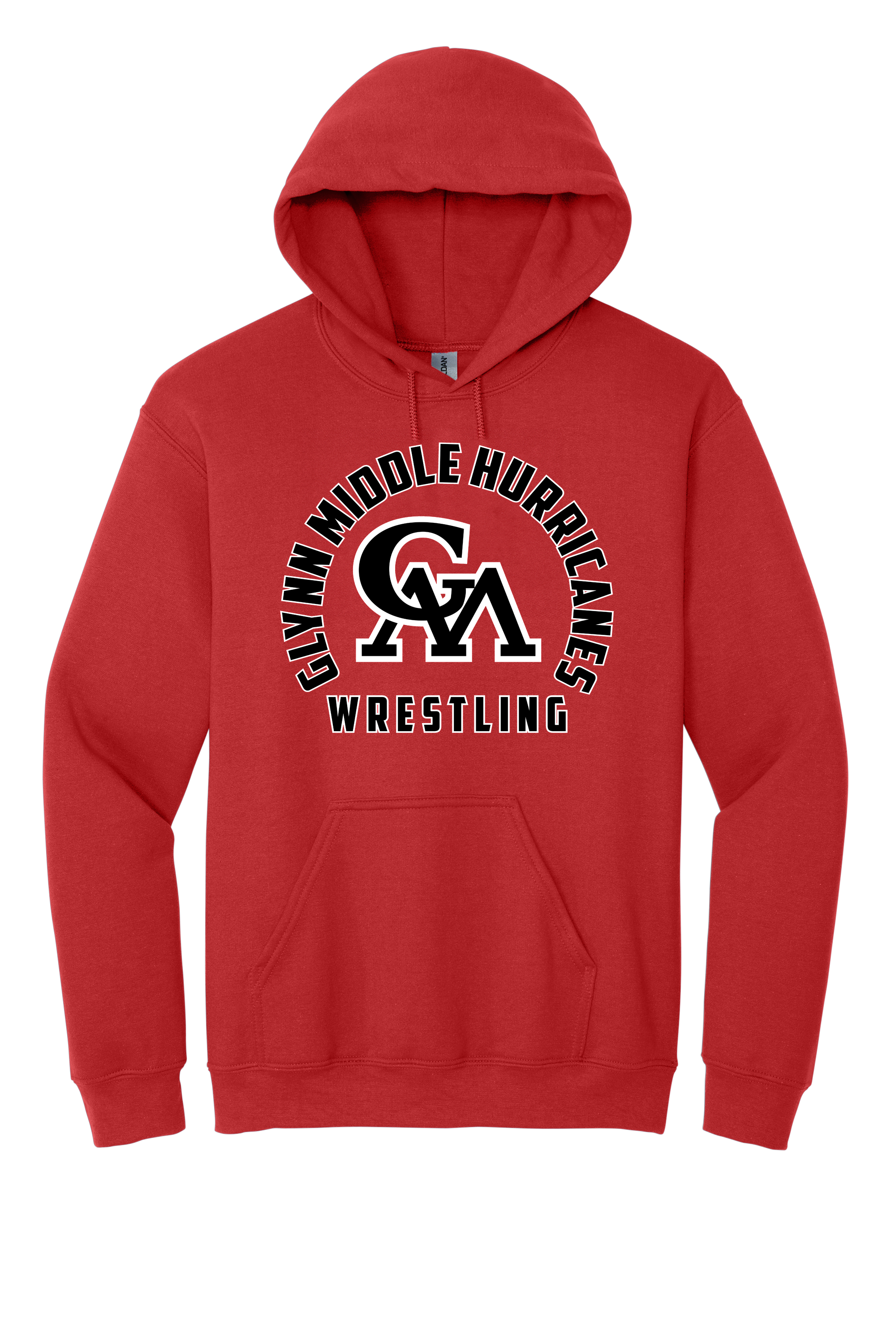 Glynn Middle-Wrestling Hoodie-GM Logo