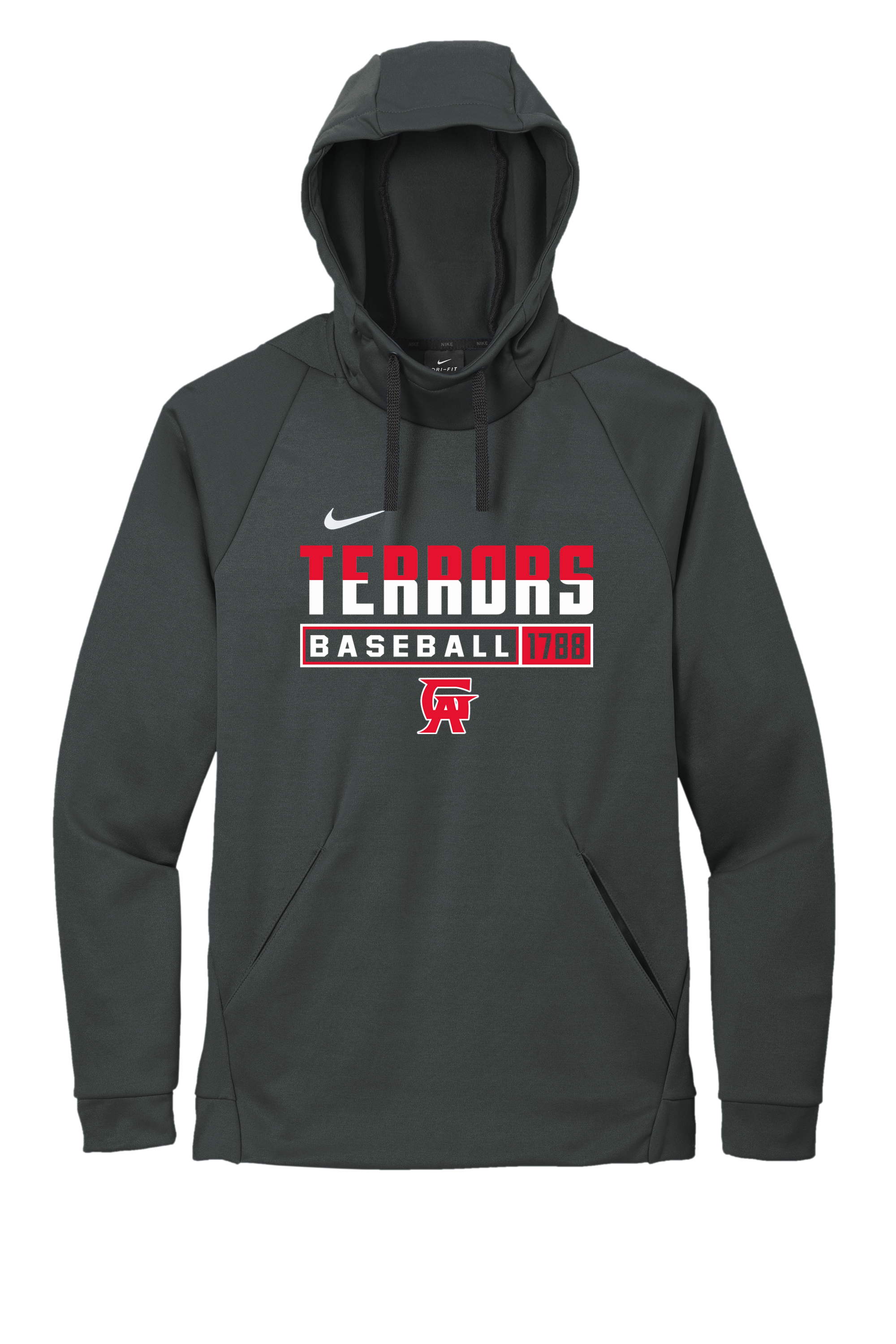 Terrors Baseball Nike Therma-FIT Pullover Fleece Hoodie