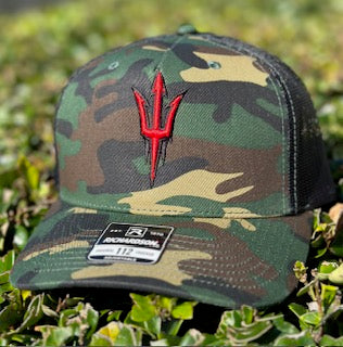 Richardson Five-Panel Printed Trucker Cap- GA Pitchfork Logo