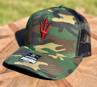 Richardson Five-Panel Printed Trucker Cap- GA Pitchfork Logo