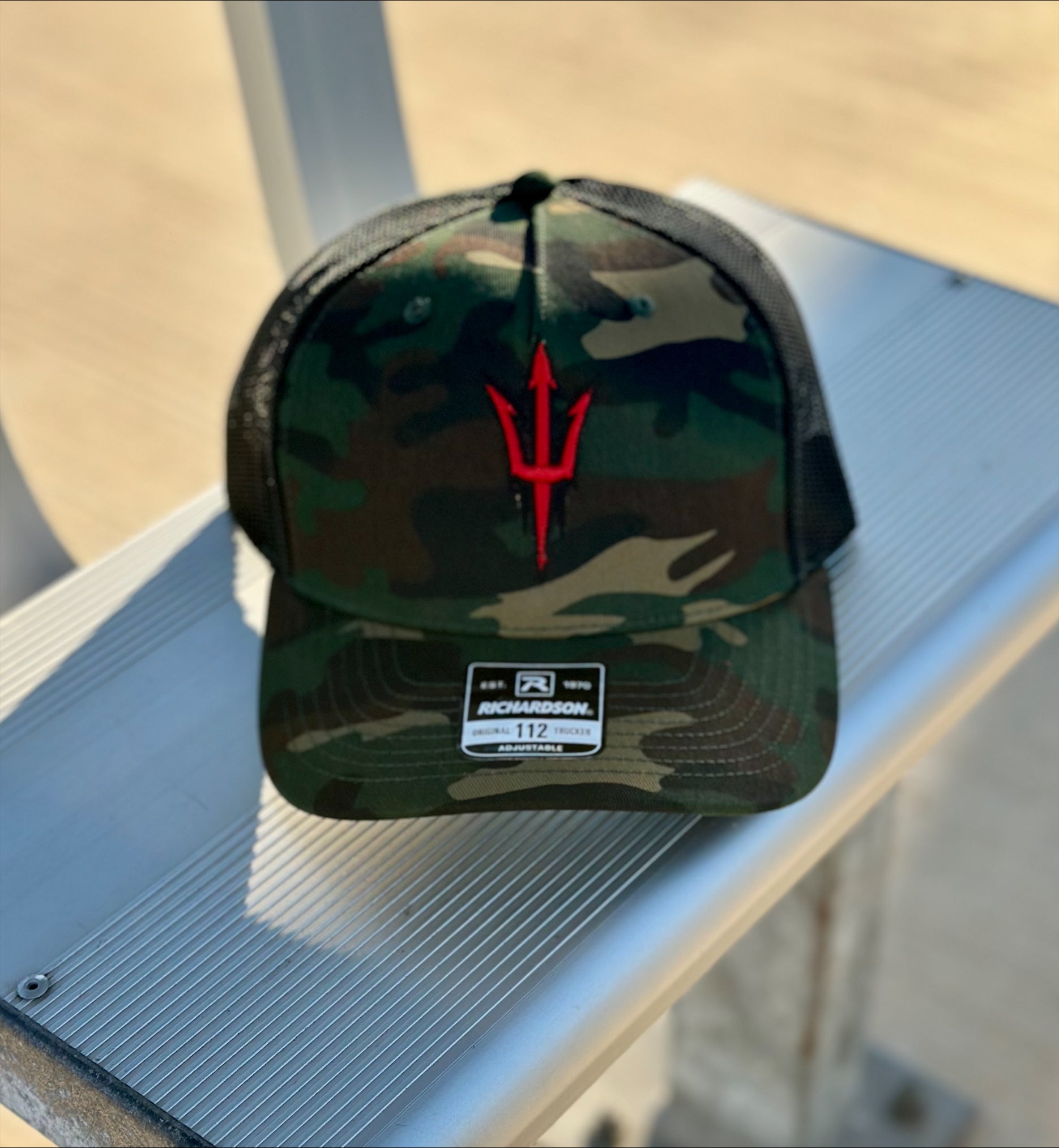 Richardson Five-Panel Printed Trucker Cap- GA Pitchfork Logo