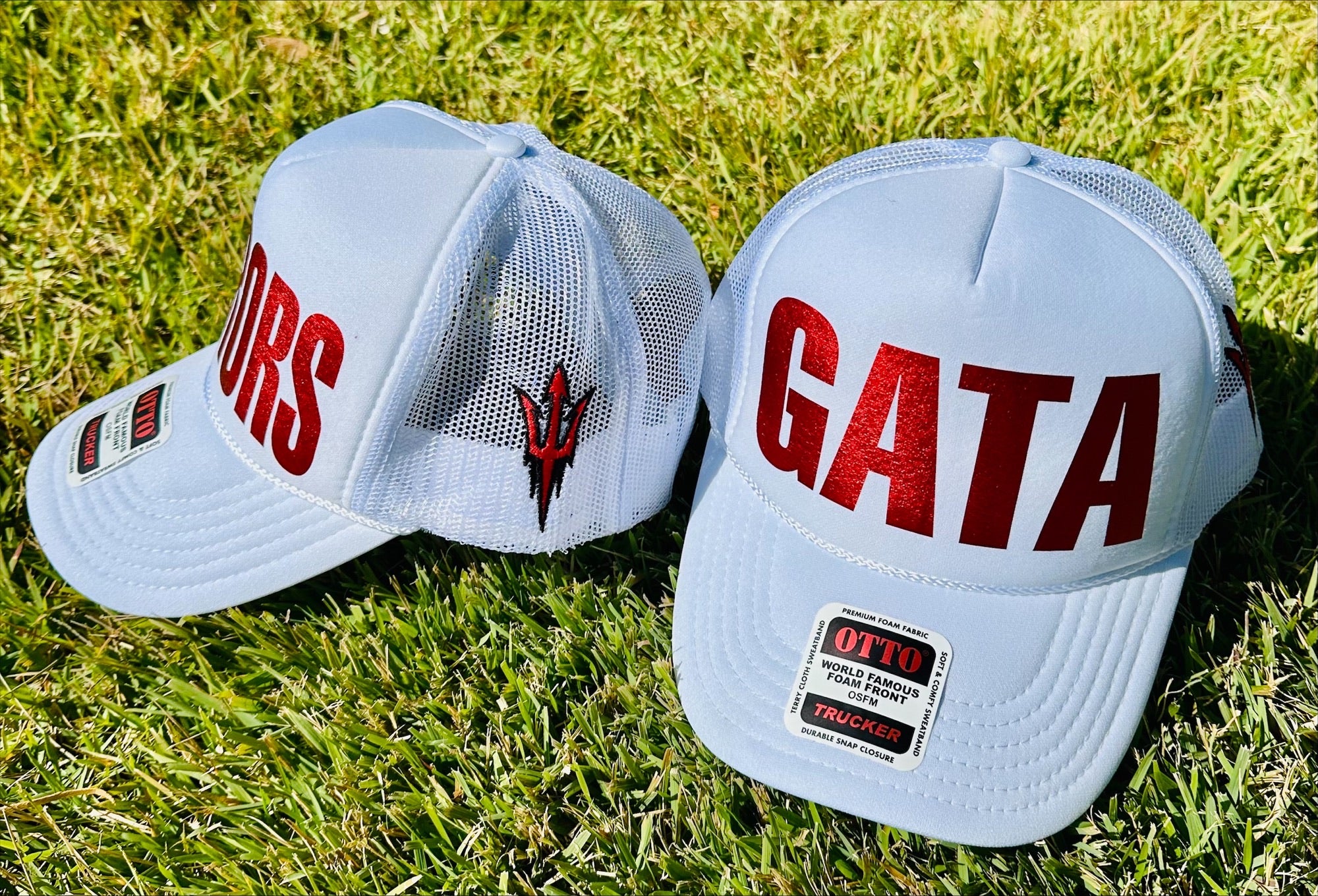 Otto Cap Foam Trucker Snap back -Glynn Academy Metallic logo