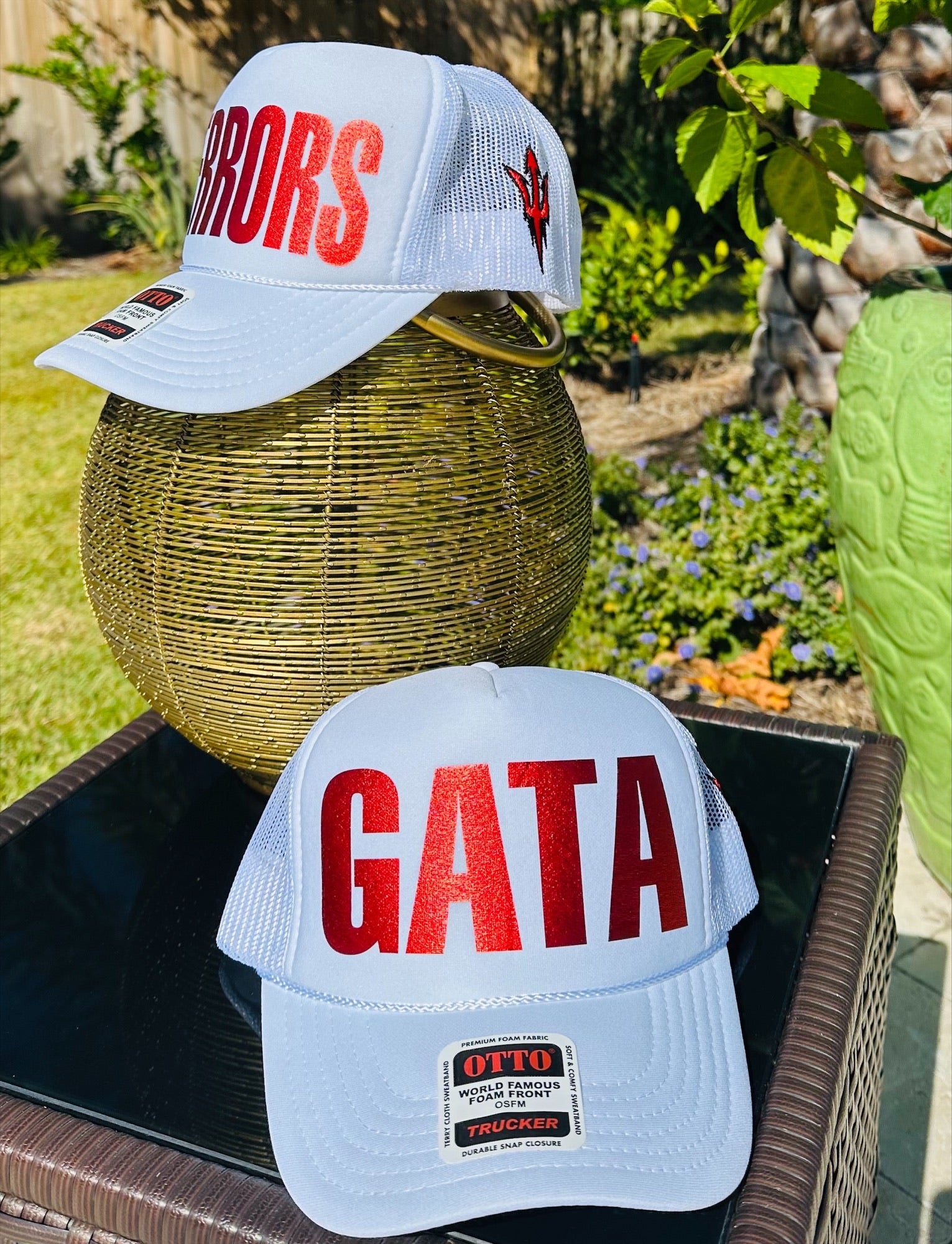 Otto Cap Foam Trucker Snap back -Glynn Academy Metallic logo