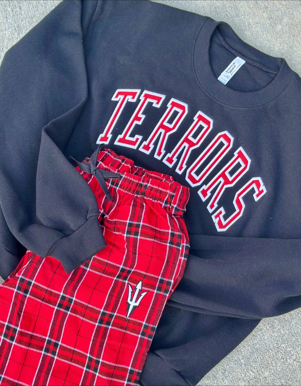 Women's Flannel Pant- Glynn Academy- Pitchfork Logo